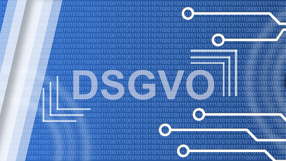Illustration zum Thema Datenschutzgrundverordnung (DSGVO) / Illustration on the topic of the General Data Protection Regulation (GDPR)
